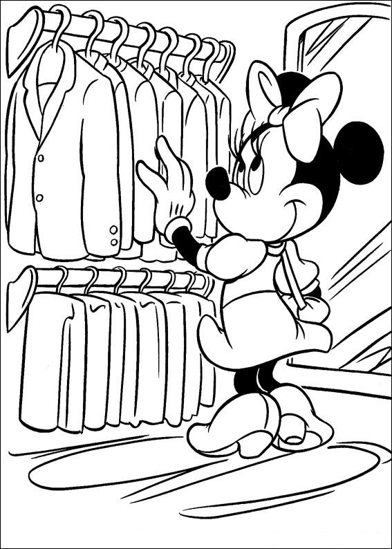 Plansa de colorat cu Minnie Mouse 30 24